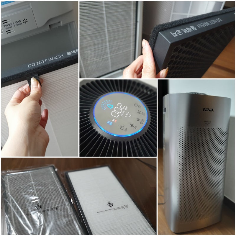 위니아 공기청정기 필터교체했어요