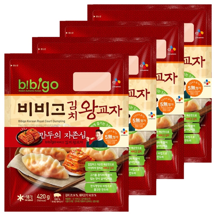  비비고 김치 왕교자, 420g, 4개