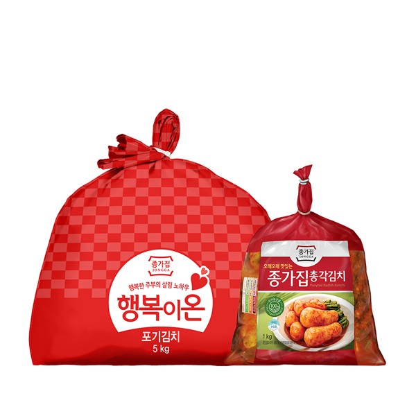  [내가 선택한 이유] 종가집 김치  - 종가집 (기획)행복이온포기김치5kg+총각1kg, 6kg, 1set  (With '공부가 소식)