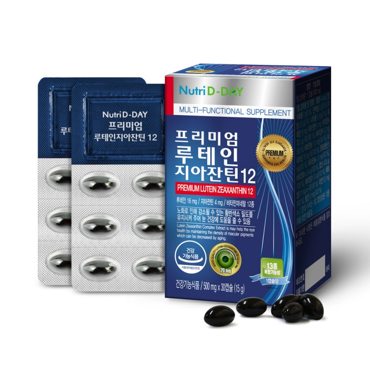  <핫딜><핫딜>가성비가 좋은 뉴트리디데이 프리미엄 루테인 지아잔틴12, 30정, 1개 들여가세요~~