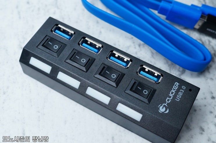  G-Clicker(지클릭커) HUB4-USB3.0  4포트 무전원 허브 블랙 리뷰