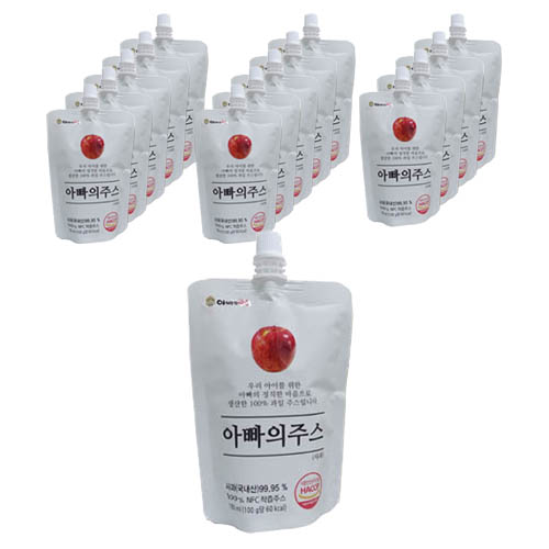 (로켓배송)아빠의주스 사과즙, 180ml, 15개 가격정보