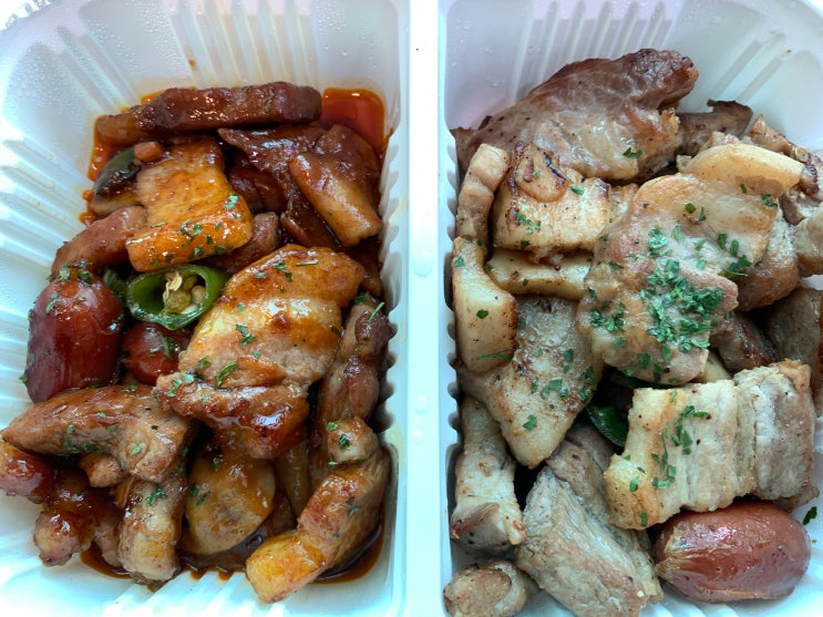  순천 삼겹살 배달! 집에서 냄새 없이 삼겹살 먹기~