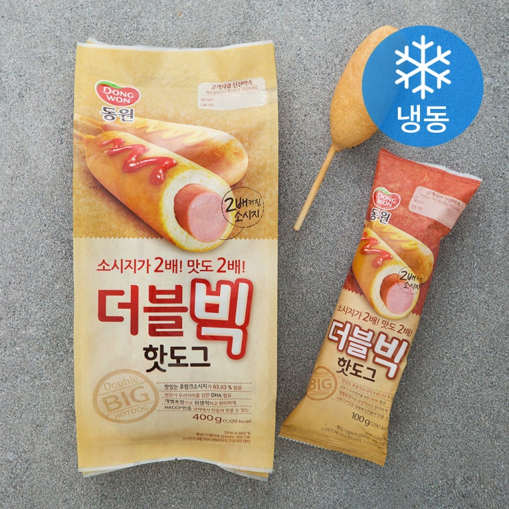 (로켓배송)동원 더블빅 핫도그 (냉동), 100g, 4개입 가격정보