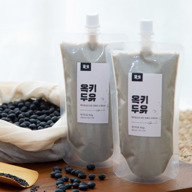  옥키 맥주효모로 만든 전체식 수제 검은깨 검은콩 두유 160ml10팩 10팩 160ml