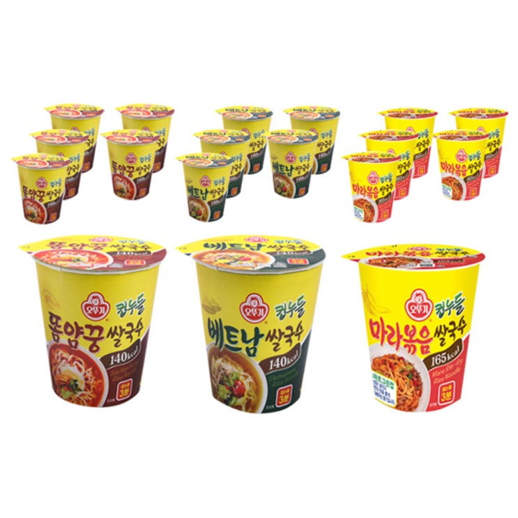 오뚜기 컵누들 베트남 쌀국수 47g x 6p + 똠양꿍 쌀국수 44g x 6p + 마라볶음 쌀국수 48g x 6p, 1세트 가격정보 오뚜기 컵누들 베트남 쌀국수 47g x 6p + 똠양꿍 쌀국수 44g x 6p + 마라볶음 쌀국수 48g x 6p, 1세트 가격정보