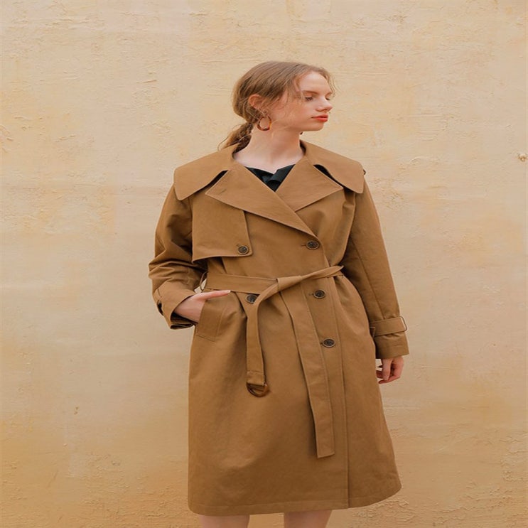  가성비혜자 아이템 온앤온 크런키 더블 케이프 트렌치코트 NW9AR4250 147,720원 최고