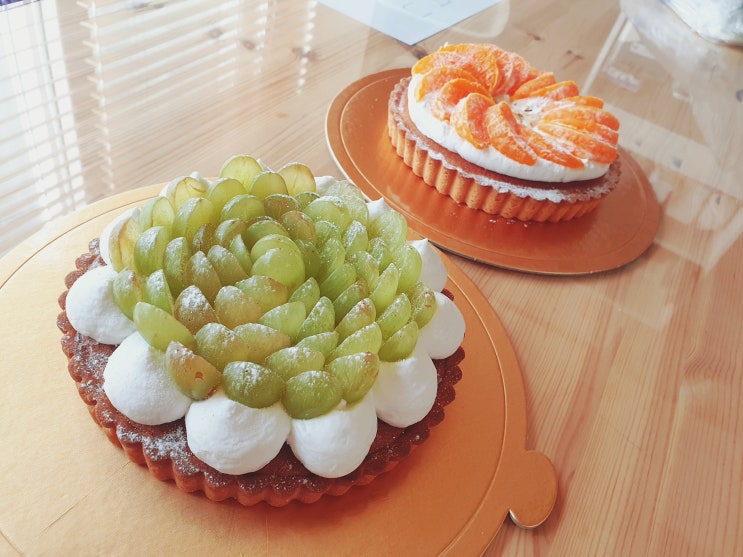 과일타르트(청포도 타르트,한라봉 타르트) 치아바타 과일타르트(청포도 타르트,한라봉 타르트) 치아바타