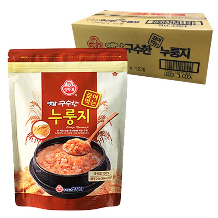  오뚜기 옛날 구수한 끓여먹는 누룽지 240g 본상품선택 12개입