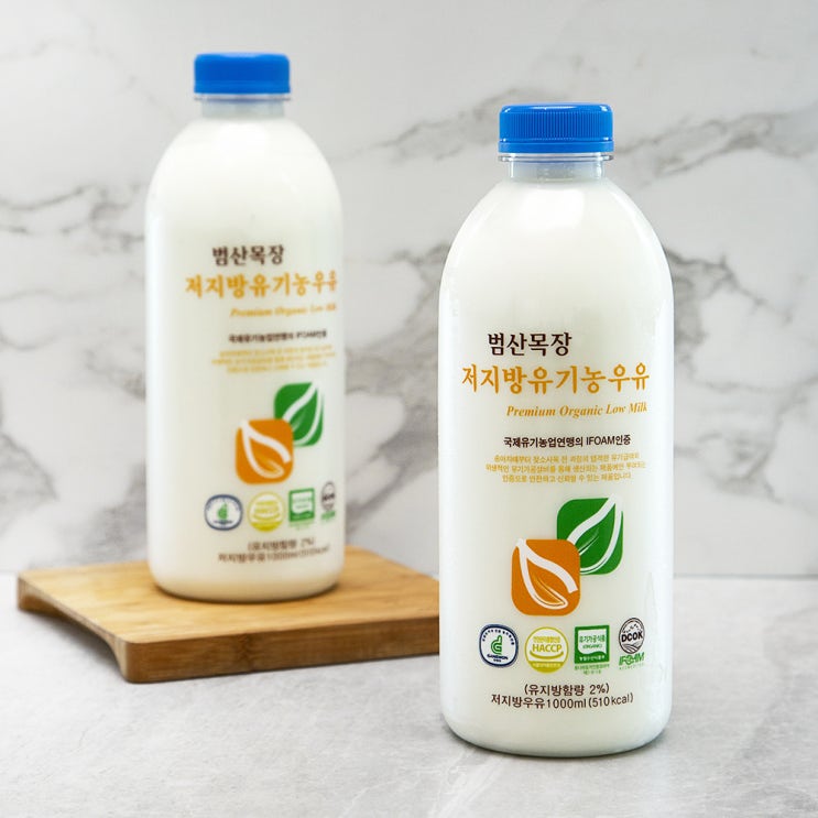  범산목장 저지방 유기농 우유 1000ml 1개
