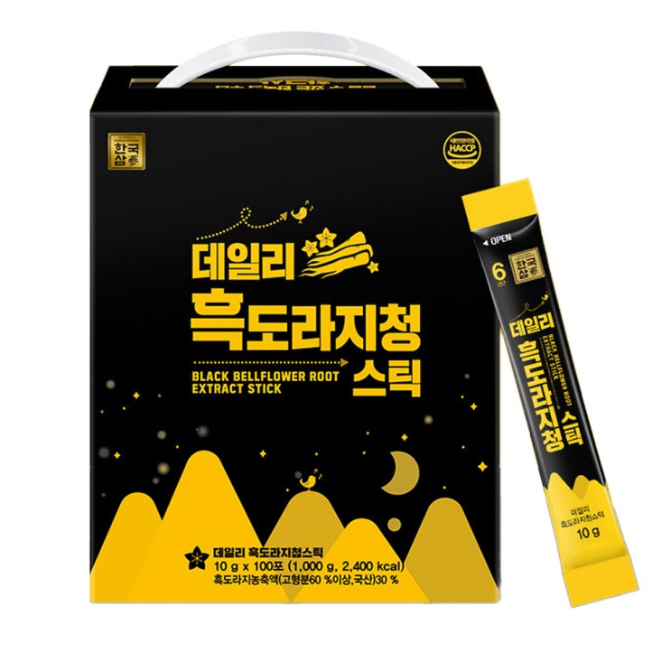 (로켓배송)한국삼 데일리 흑도라지청 스틱, 10g, 100개 가격정보