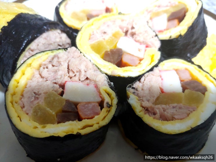  [키토김밥]밥 없이 김밥/밥 없는 계란참치김밥 만들기/남은 김밥재료 파먹기/계란참치김밥 만들기