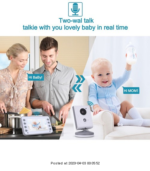  "224,030원" Oeak 2019 새로운 4.3 인치 베이비 모니터 베이비 케어 장치 양방향 토크 멀티 카메라 무선 베이비 비디오 모니터 베이비 카메라