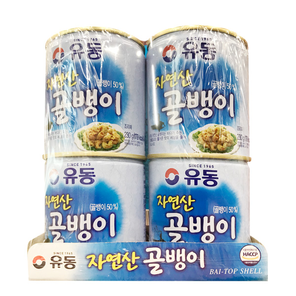 유동 자연산 골뱅이 통조림 (230g x4캔), 단일상품 가격정보 유동 자연산 골뱅이 통조림 (230g x4캔), 단일상품 가격정보