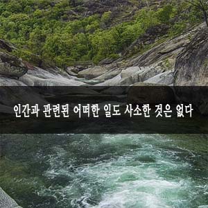  매일필사 하루한문장_인간과 관련된 어떠한 일도 사소한것은 없다 <감정수업 성호승>