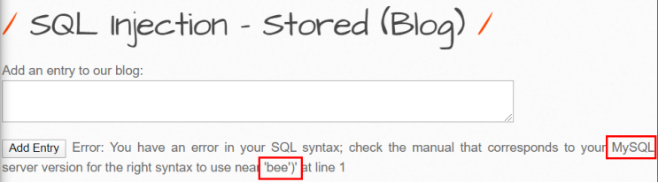  SQL 인젝션 - Stored(Blog)