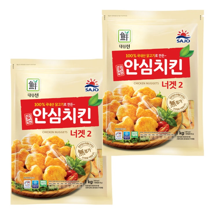 대림 치킨너겟1kg+1kg, 1개 추천해요