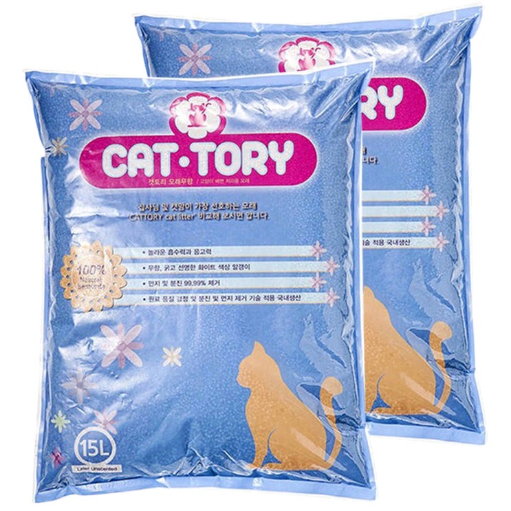 (로켓배송)캣토리 고양이 모래 무향, 15L, 2개 추천해요 (로켓배송)캣토리 고양이 모래 무향, 15L, 2개 추천해요
