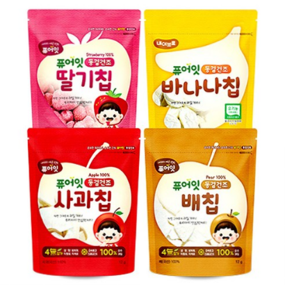  퓨어잇 내이브로 동결건조 과일칩 4종 세트, 건조과일, 10,530원