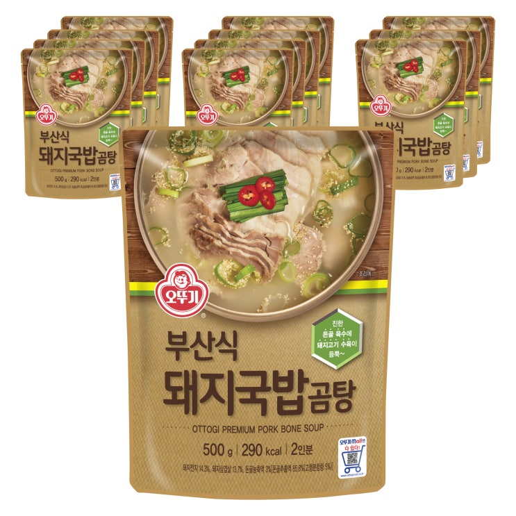  오뚜기 부산식 돼지국밥 곰탕 500g 12개