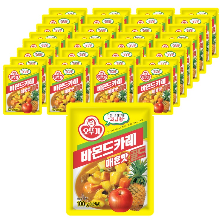 오뚜기 바몬드 카레 매운맛 골드 100g 40개 오뚜기 바몬드 카레 매운맛 골드 100g 40개