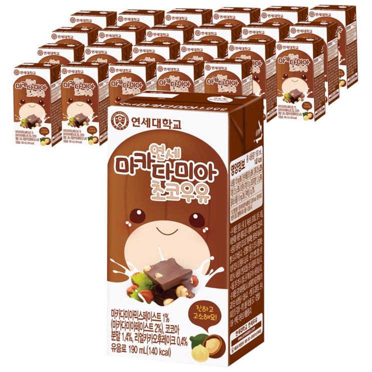  연세우유 마카다미아 초코우유 190ml 24개입