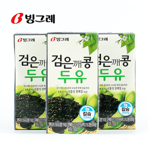  빙그레 검은깨콩두유 190mlx24팩 24개 190ml