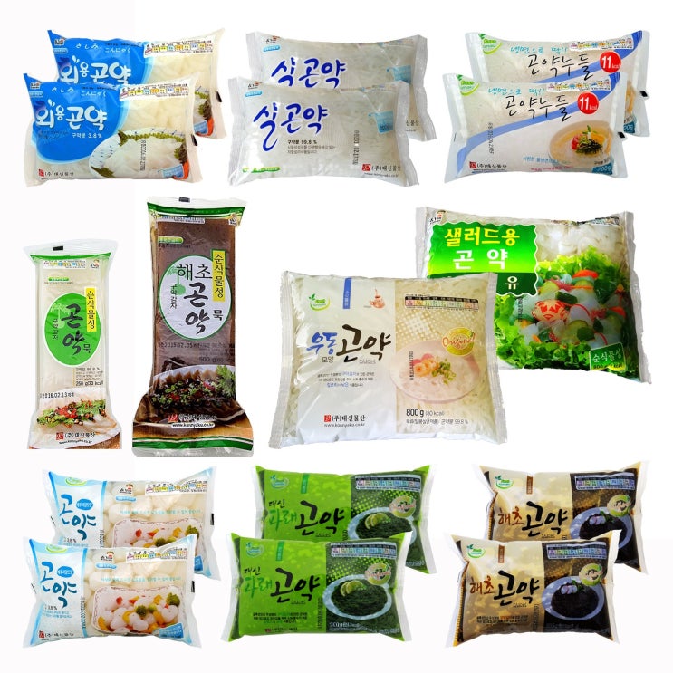  대신 곤약식품 10종 종합세트 총16팩 4750g 1set