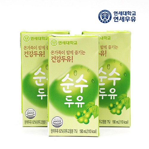 연세우유 순수두유 190mlx24팩 24개 190ml