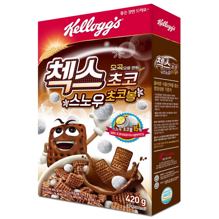 (로켓배송)켈로그 첵스 초코 스노우 초코볼 시리얼, 420g, 1개 추천해요 (로켓배송)켈로그 첵스 초코 스노우 초코볼 시리얼, 420g, 1개 추천해요