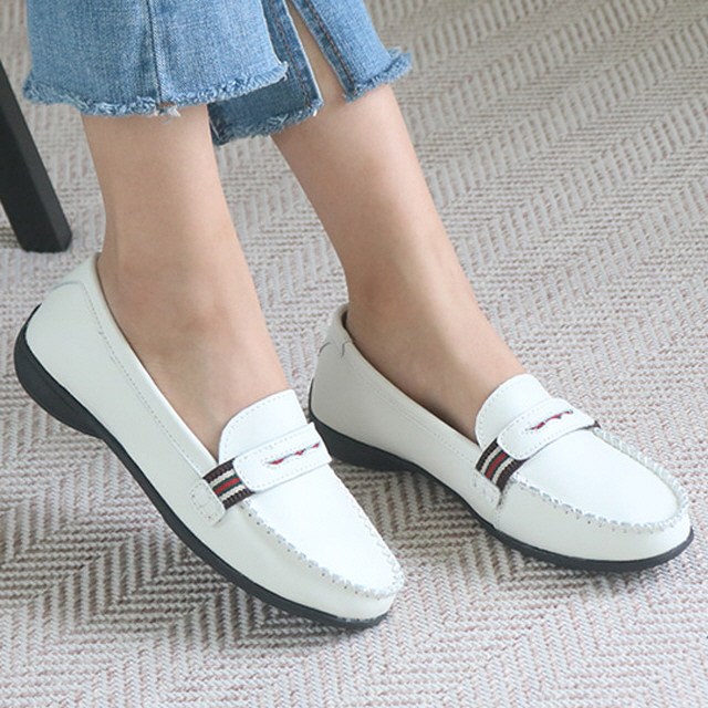  [초대박세일] SHULINE 여성로퍼 신발 슬립온 SHULINELUz7415소가죽 화이트 [29,900원]