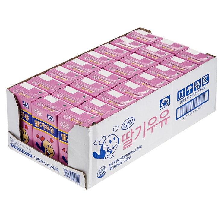 삼양우유 멸균 딸기우유 190ml 24개 삼양우유 멸균 딸기우유 190ml 24개