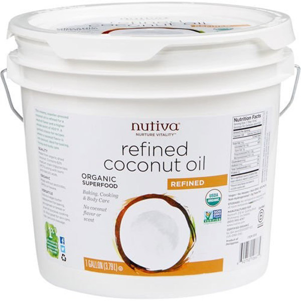 누티바 Nutiva Refined Coconut oil 리파인드 코코넛 오일 3.79l, 1팩 추천해요