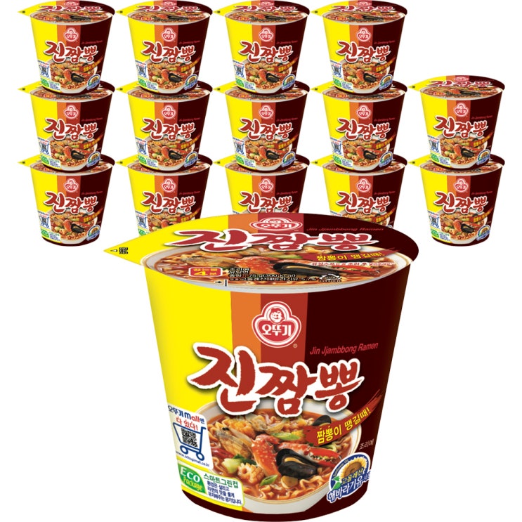  오뚜기 진짬뽕 작은컵 75g 15개