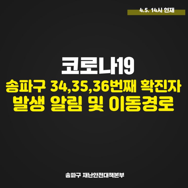  서울 송파구 가락동, 오금동, 문정동 코로나19 확진자 발생. 이동경로 및 동선 안내