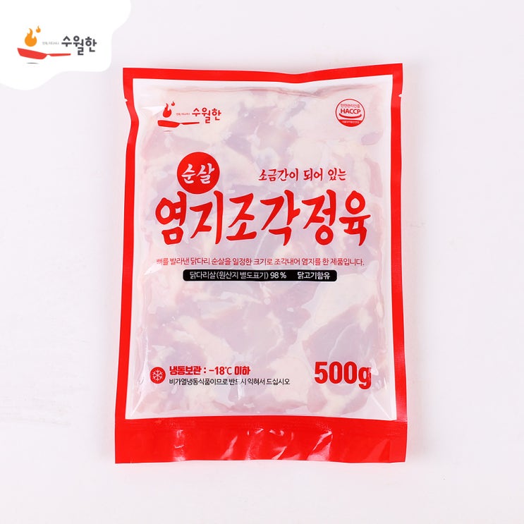 수월한 순살치킨용 염지된 닭다리살조각정육 500g, 1개 추천해요