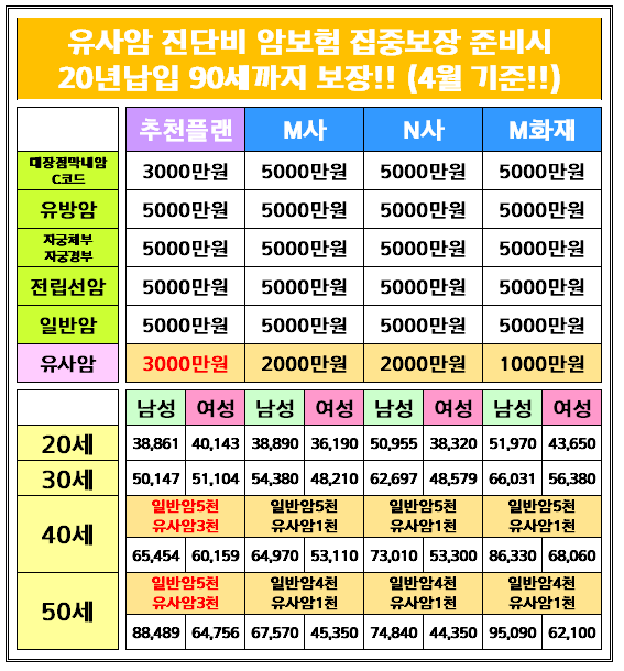 20대 건강팁 : 유사 암의 종류 / 여성 암보험 및 20대 암보험 추천정보 공유 4