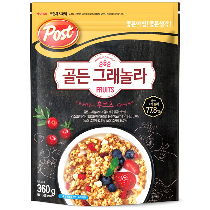 (로켓배송)포스트 골든그래놀라 후르츠 시리얼, 360g, 1개 추천해요 (로켓배송)포스트 골든그래놀라 후르츠 시리얼, 360g, 1개 추천해요