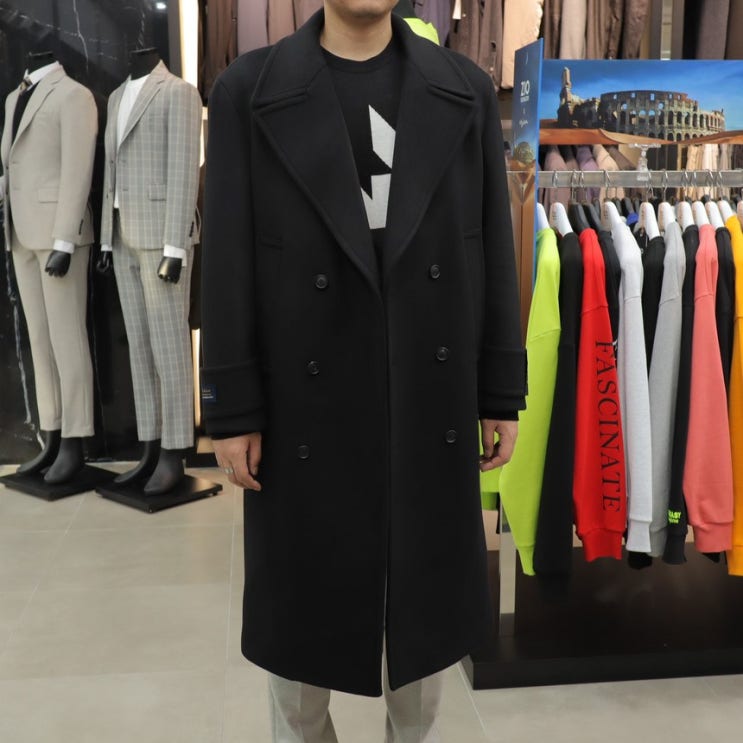 지오송지오 ZUW21510 블랙 더블디자인 캐시미어 오버핏 코트 추천해요 지오송지오 ZUW21510 블랙 더블디자인 캐시미어 오버핏 코트 추천해요