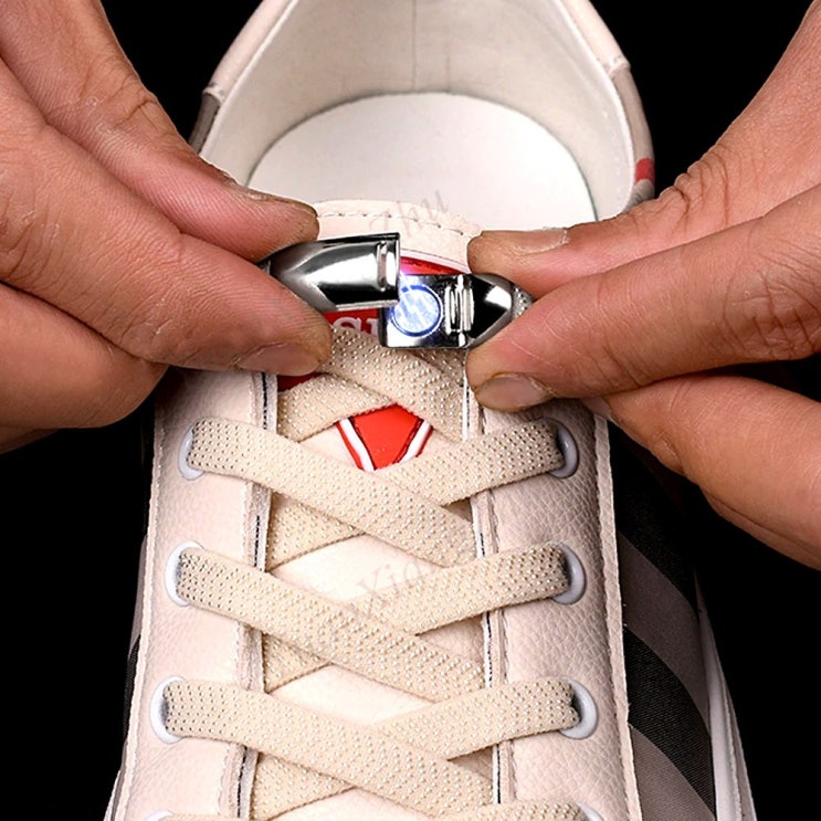 [ 제품 리뷰 ] -  넘버원리빙 노매듭 신발끈 클립세트 -2color 매듭없는 신발끈고정 풀림방지