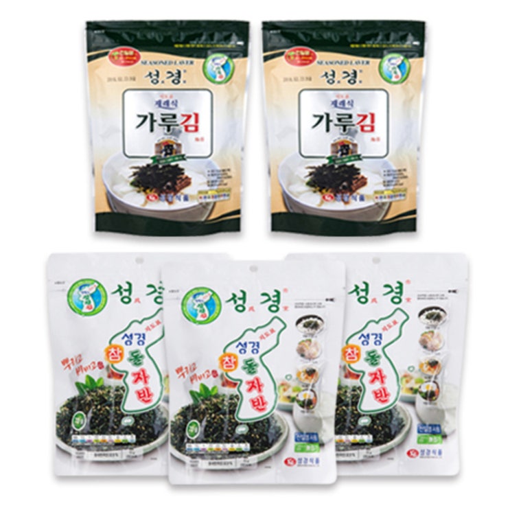 (로켓배송)지도표 성경김 참돌자반 70g x 3p + 재래식 가루김 70g x 2p, 1세트 가격정보