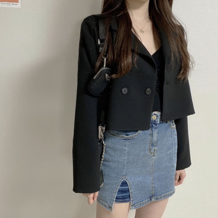 리프레쉬몰 크롭자켓 코디 추천