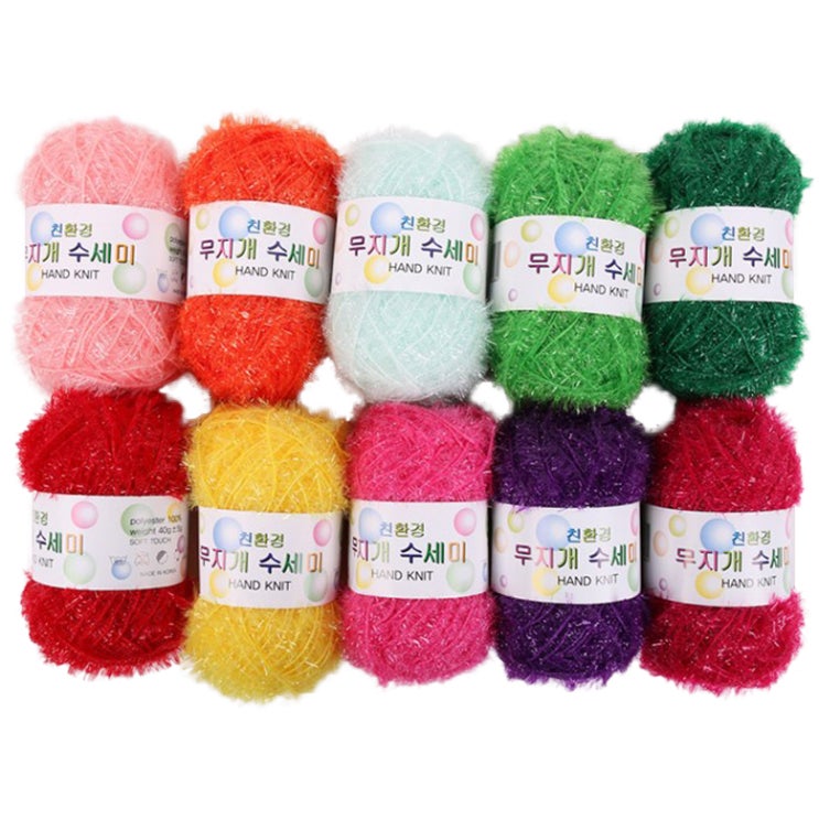 (로켓배송)마마니트 무지개 수세미실 10볼 세트 400g, 혼합 색상 추천해요 (로켓배송)마마니트 무지개 수세미실 10볼 세트 400g, 혼합 색상 추천해요