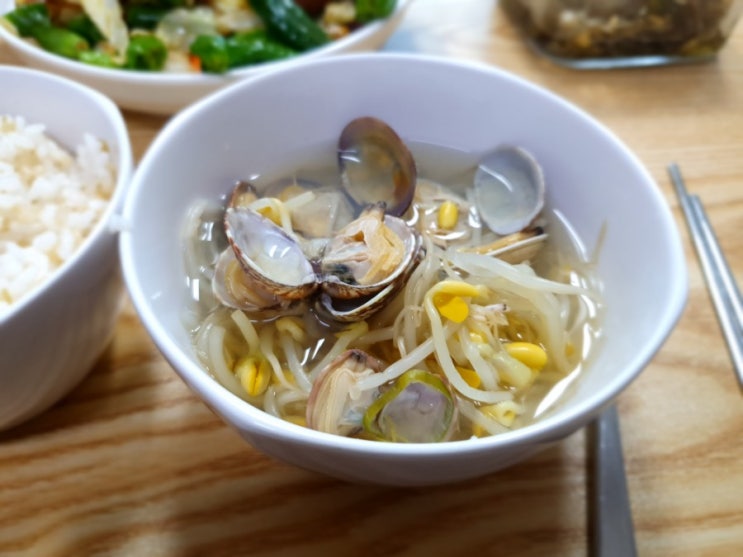 바지락콩나물국 해장에 딱!!! 바지락콩나물국 해장에 딱!!!