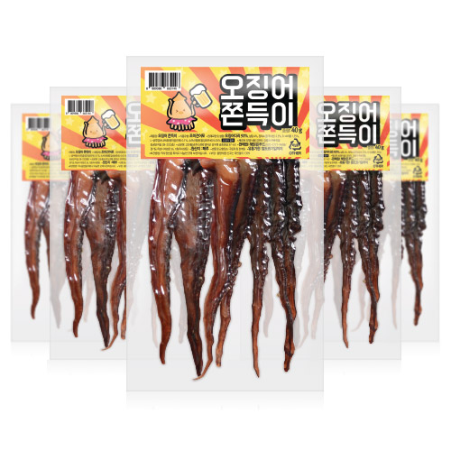 (로켓배송)해맑은푸드 오징어 쫀득이, 40g, 5개입 가격정보