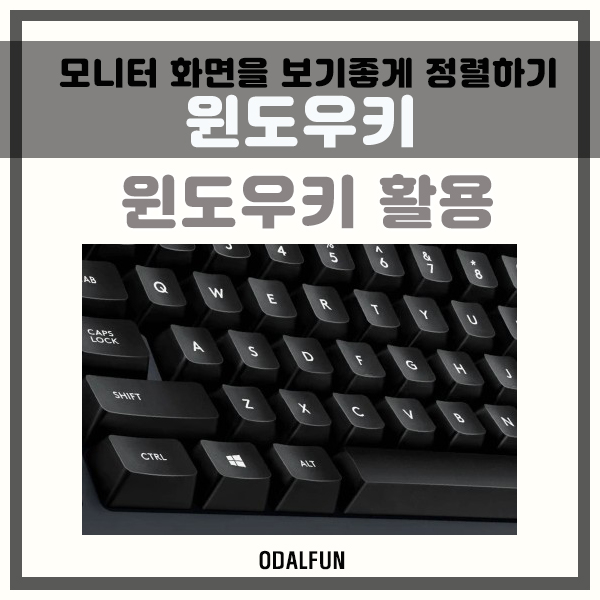  윈도우키 활용, 윈도우단축키로 화면정리 간단히 해결
