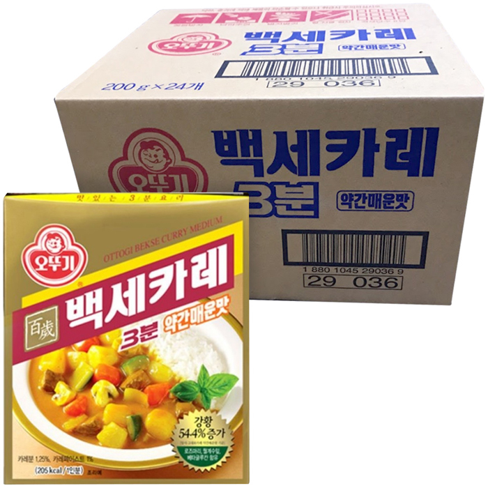 오뚜기 3분 백세카레약간매운맛 24개 200g