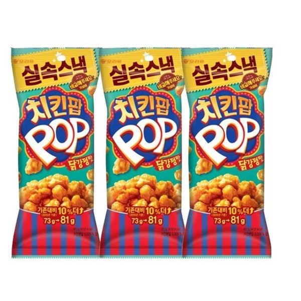 오리온 치킨팝 닭강정맛, 81g, 3개입 가격정보 오리온 치킨팝 닭강정맛, 81g, 3개입 가격정보