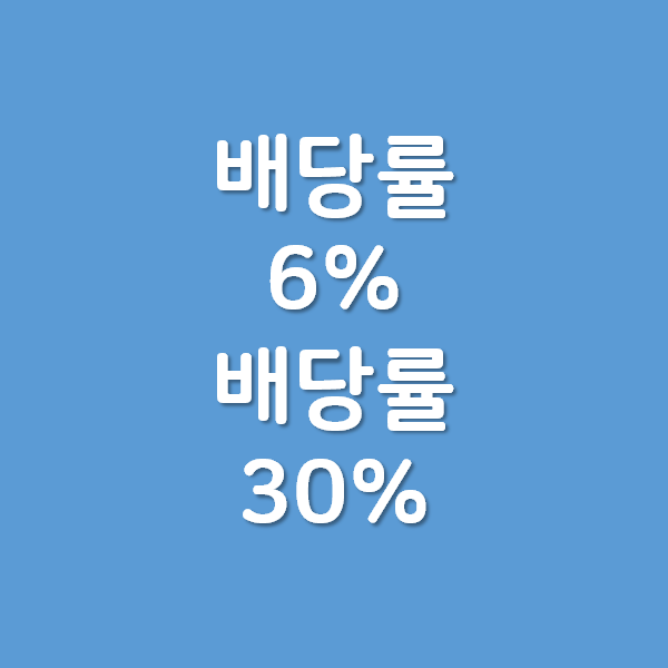  배당률 6% 와 배당률 30%