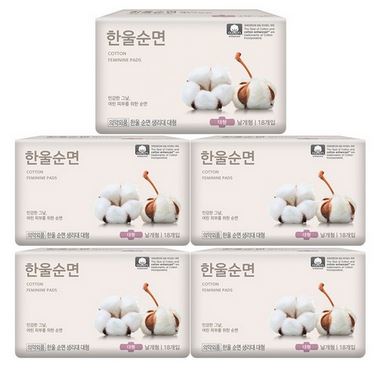  예지미인 한울순면 대형 생리대 날개형 로켓배송